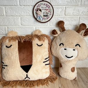 ست کوسن حیوانات-زرافه و شیر